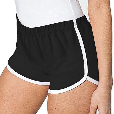 Women's Athletic Shorts 3 Pack Summer Running Active Elastic Waist Yoga Dolphin Shorts Workout Sports Lounge Short Pants in Saudi Arabia