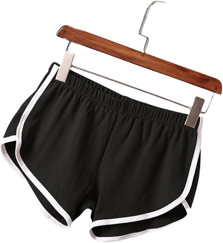 Women's Athletic Shorts 3 Pack Summer Running Active Elastic Waist Yoga Dolphin Shorts Workout Sports Lounge Short Pants in Saudi Arabia