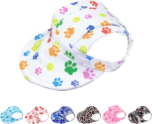 عرض الحيوانات الأليفة الكلب قبعة بيسبول الكلب مخلب طباعة قبعة بلغت ذروتها قبعات الشمس الحيوانات الأليفة مع ثقوب الأذن قبعة رياضية للكلاب المتوسطة الكبيرة قابل للتعديل الرباط الجراء القطط قناع قبعة الفتيات الفتيان الوردي / M in Kuwait