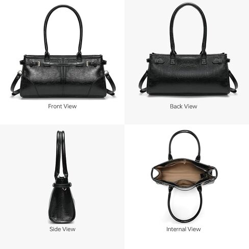حقائب يد جلدية من كوينساوند للنساء، حقيبة كتف سوداء بمقبض علوي، حقيبة كروس للاستخدام اليومي in Kuwait