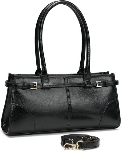 حقائب يد جلدية من كوينساوند للنساء، حقيبة كتف سوداء بمقبض علوي، حقيبة كروس للاستخدام اليومي in Kuwait