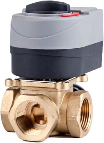 T type motorized ball valve thermostatic brass mixing valve thermostat valves 3 way valves Floor heating system(DN25) in Saudi Arabia