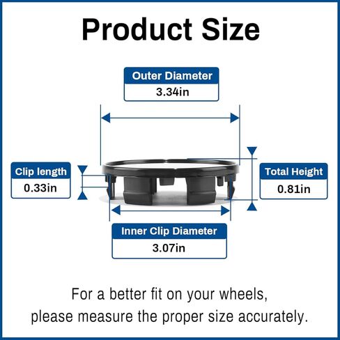 85MM Wheel Center Cap for Nissan 2004-2021 Titan 2004-2021 Armada Rim Hubcap Replacement Covers, 4 PCS, Black, OD: 3.34In, ID: 3.07in in Saudi Arabia