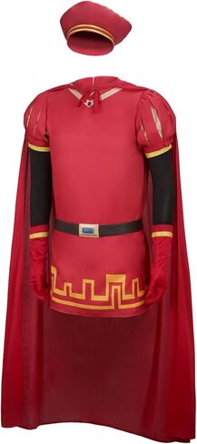 Men Costume Hat Outfits Red Cloak Top Robe Cape Headwear Halloween Cosplay Fancy Dress Clothes Full Set in Saudi Arabia
