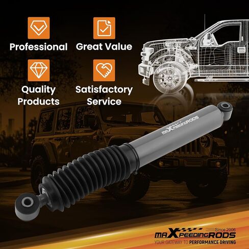 maXpeedingrods Steering Stabilizer for Jeep Wrangler JT Jeep Gladiator JL 2018-2025, G1 Version, Improve Handling Performance in Saudi Arabia