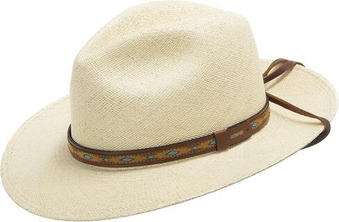 قبعة كليرووتر الكلاسيكية القابلة للطي من فيدورا بنما من القش بحافة واسعة من الشمس خفيفة الوزن للشاطئ بعامل حماية من الأشعة فوق البنفسجية 50+ للرجال والنساء in Kuwait