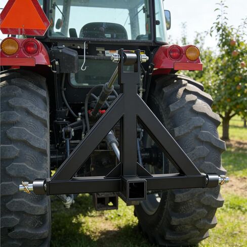 وصلة وصلة مقطورة استقبال 3 نقاط مقاس 2 بوصة من NEWBULIG، وصلة وصلة جرار من الفئة 1 مقاومة للتآكل، محول قضيب السحب سريع التثبيت متوافق مع NorTrac، BX، John Deere، Kubota، أسود in Kuwait