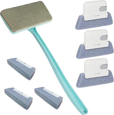 Window Screen Cleaner and Groove Cleaning Brush, Mesh Screen Cleaning Brush and 3 PCS Hand-held Magic Window Track Cleaning Tools for Sliding Door, Sill, Tile Lines, Shutter, Car Vents in Kuwait