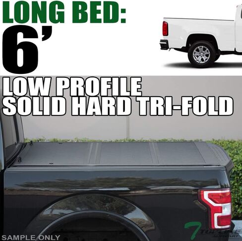 Low Profile Hard Tri Fold Aluminum Truck Bed Tonneau Cover Compatible with 15-22 Chevy Colorado/GMC Canyon 6 Ft (72") Long Bed in Saudi Arabia