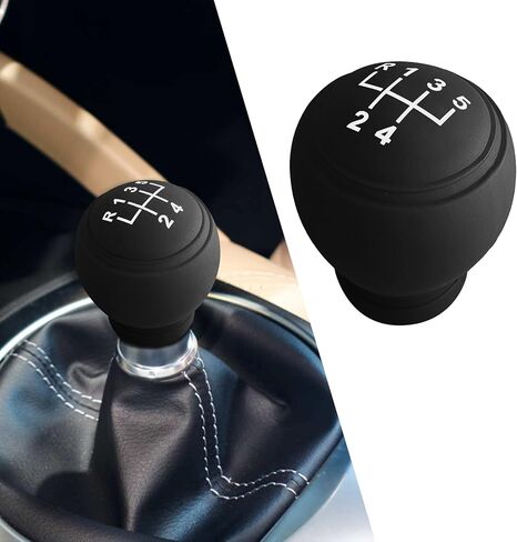 Car Gear Shift Knob Cover, Stick Shift Cover, Anti-Slip Silicone Vehicle Knob Gear Stick Protector, Manual Gear Lever Shifter Cover Auto Accessories Suitable for Most Vehicles (5-Speed Right) in Saudi Arabia
