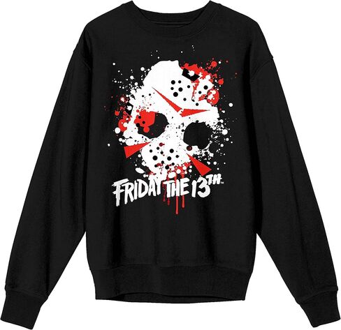 Bioworld Friday the 13th Jason Mask Women's Black Long Sleeve Sweatshirt in Saudi Arabia