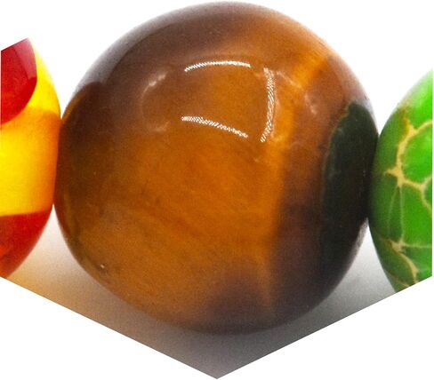 7 شقرا شفاء سوار الأحجار الكريمة نمور العين كومبو العلاج اليوغا سوار 8 مللي متر حجر حبة تمتد سوار in Kuwait