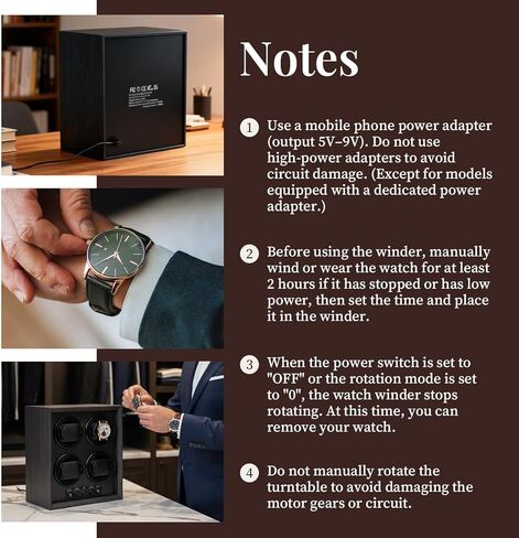 Mcbazel Watch Winder for 4 Automatic Watches, 5 Rotation Modes Watch Box Case with Super Quiet Motor, Ideal Gift for Men, Beloved, Women, Father - Ebony Pattern in Saudi Arabia