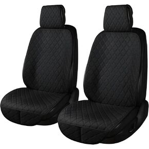 2PCs Front Car Seat Covers, Leather Seat Covers with Steering Wheel Cover and Two Seat Belt Pads, Waterproof Seat Covers for Cars Universal Fit 95% Vehicles (Pink) in Saudi Arabia