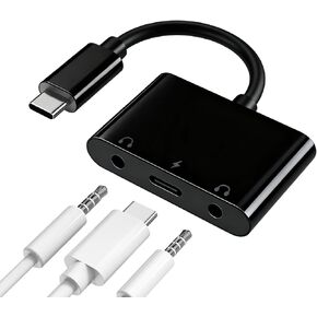 USB C Audio Headphone Adapter, 4 in 1 Type-C to Dual 3.5mm Headphone Audio Splitter, USB C Headphone Jack and USB C Fast Charging Port in Kuwait
