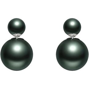 Vogue Mixed Double-sided Pearls with Ball Beads Zircon Front-Back Stud Earrings in Various Styles for Women in Saudi Arabia