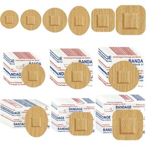 200 قطعة من الضمادات الصغيرة الدائرية البيضاوية للوجه، ضمادات مرنة قابلة للتنفس للعناية بحماية الجروح الصغيرة، 6 أحجام للعناية بالجروح الجلدية in Kuwait