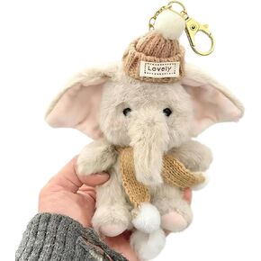 Plush Elephant Keychain - Soft & Durable Cute Elephant Keychain for Backpack, Gift for Friends & Family, Car Decor in Saudi Arabia