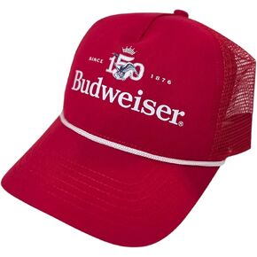 قبعة الذكرى السنوية الـ 150 لبدويايزر، قبعة خلفية شبكية حمراء، شعار منذ عام 1876، مشبك خلفي قابل للتعديل in Kuwait