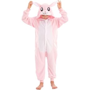 زي نيسيي بغطاء للرأس على شكل حيوان للأطفال والبالغين والأولاد والبنات والهالوين وعيد الفصح والرجال والنساء طقم ملابس تنكرية على شكل أرنب in Kuwait