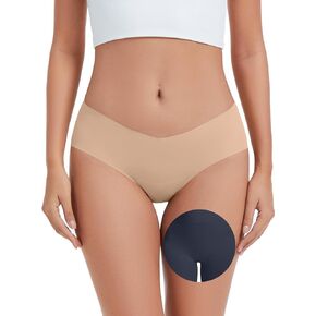 Camel Toe Seamless Underwear for Women 3 Pack V Waist Invisible Proof No Show Panty Liners Concealer Workout Underwear in Kuwait