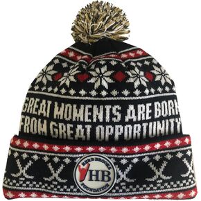 قبعة محبوكة من هيرب بروكس Great Moments - رمادي/كحلي | جودة ممتازة وراحة وأناقة للمعجبين الحقيقيين | هوكي فان جير طبعة محدودة | مرخص رسميًا in Kuwait