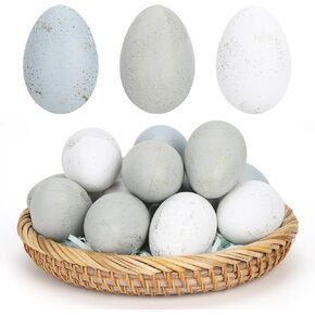 30 Pcs Easter Speckled Vintage Eggs Neutral Textured Plastic Eggs Boho Easter Decor Rustic Pastel Bowl Basket Vase Fillers Farmhouse Spring Decorations for Home Table DIY Craft in Saudi Arabia