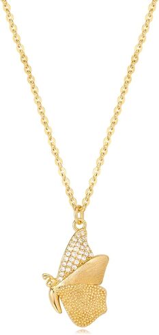 Dainty Gold Necklace for Women Butterfly Stars Snake Pendant Necklaces with Cubic Zirconia, 14K Gold Plated Delicate Jewelry in Saudi Arabia