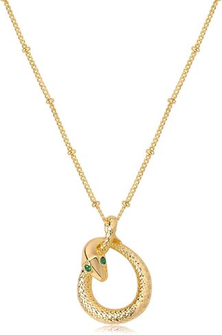 Dainty Gold Necklace for Women Butterfly Stars Snake Pendant Necklaces with Cubic Zirconia, 14K Gold Plated Delicate Jewelry in Saudi Arabia