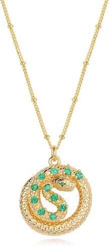 Dainty Gold Necklace for Women Butterfly Stars Snake Pendant Necklaces with Cubic Zirconia, 14K Gold Plated Delicate Jewelry in Saudi Arabia