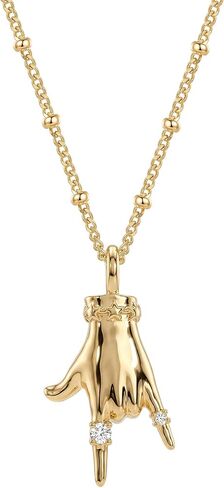 MEVECCO Gold Necklace for Women 18k Gold Plated Gesture Charm Pendant Necklace Handmade Jewelry for Valentine's Day Birthday Gifts in Saudi Arabia