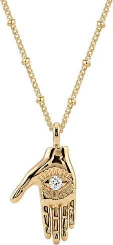 MEVECCO Gold Necklace for Women 18k Gold Plated Gesture Charm Pendant Necklace Handmade Jewelry for Valentine's Day Birthday Gifts in Saudi Arabia