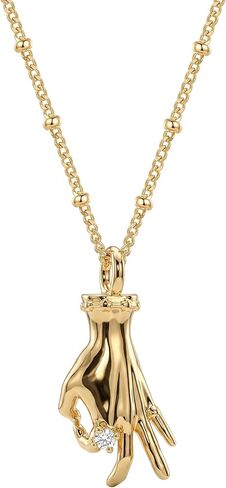 MEVECCO Gold Necklace for Women 18k Gold Plated Gesture Charm Pendant Necklace Handmade Jewelry for Valentine's Day Birthday Gifts in Saudi Arabia
