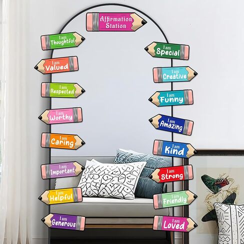 Colorful Inspirational Quote Mirror Decals Positive Affirmation Sticker for Mirror Peel and Stick Kids Nursery Wall Decal for Boys Girls Bedroom I Am Motivational Vinyl Stickers for Bathroom Classroom in Saudi Arabia