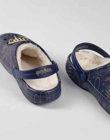 Harry Potter Womens Navy Logo Fur Lined Clogs | Soft Lining for Comfortable Wear | Casual Footwear for Every Day in Saudi Arabia