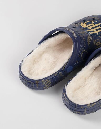Harry Potter Womens Navy Logo Fur Lined Clogs | Soft Lining for Comfortable Wear | Casual Footwear for Every Day in Saudi Arabia
