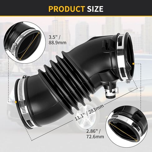 17228-RV0-A00 أنبوب خرطوم سحب هواء المحرك متوافق مع 2011-2017 Hon da Ody ssey V6 3.5L SOHC، فلتر هواء خرطوم السحب مع مشابك استبدال 17228RV0A00 in Kuwait