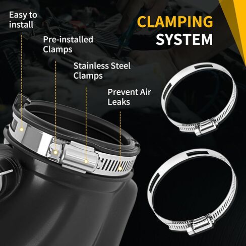 17228-RV0-A00 أنبوب خرطوم سحب هواء المحرك متوافق مع 2011-2017 Hon da Ody ssey V6 3.5L SOHC، فلتر هواء خرطوم السحب مع مشابك استبدال 17228RV0A00 in Kuwait