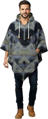 Boho Tops Wool Poncho for Men - Clint Eastwood - Daryl Dixon - Men Poncho - Handamade Products - Cowboy Serape Shawl - Lightweight but Cozy. in Saudi Arabia