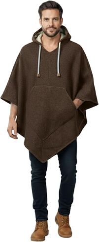 Boho Tops Wool Poncho for Men - Clint Eastwood - Daryl Dixon - Men Poncho - Handamade Products - Cowboy Serape Shawl - Lightweight but Cozy. in Saudi Arabia