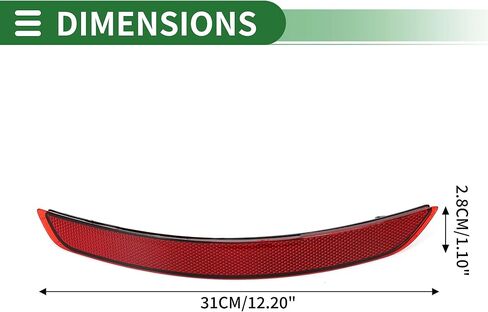 Motoforti Bumper Reflector Bumper Reflector Side Marker for Audi A3 2014-2016 Plastic No.8VD945106/8V5945106A Red Durable in Saudi Arabia