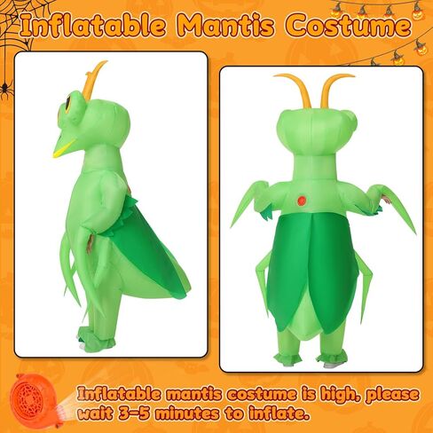 Mantis Costume For Adults,Funny Inflatable Costumes,Halloween Blow up Insect Costume for Women Men Cosplay Parties in Kuwait