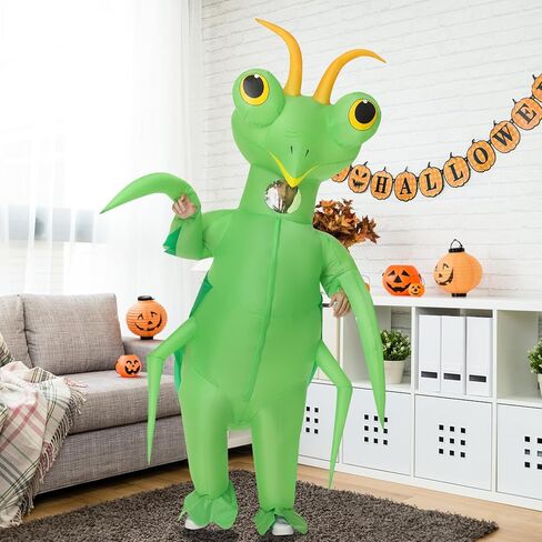 Mantis Costume For Adults,Funny Inflatable Costumes,Halloween Blow up Insect Costume for Women Men Cosplay Parties in Kuwait