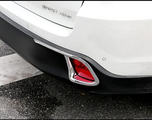 Car Accessories Fit For Toyota Highlander 2015 2016 2017 2018 2019 Rear Fog Light Lamp Cover Trim (Glossy Chrome Style) ABS 2 PCS in Saudi Arabia