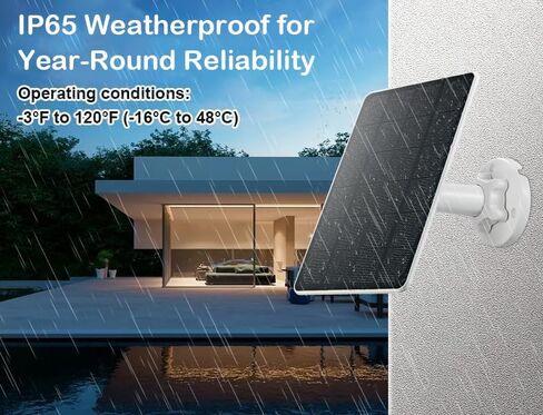 Solar Charger for Ring Doorbell with Built-in Energy Storage – Solar Panel Compatible with Ring Battery Doorbell Pro/ Plus and Video Doorbell 4/ 3 Plus/ 3, Weatherproof Continuous Charging in Saudi Arabia