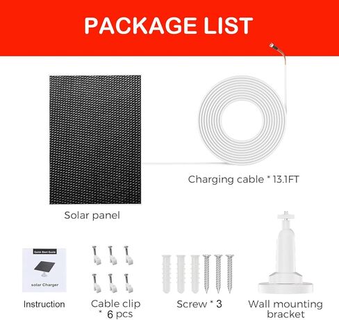 Solar Charger for Ring Doorbell with Built-in Energy Storage – Solar Panel Compatible with Ring Battery Doorbell Pro/ Plus and Video Doorbell 4/ 3 Plus/ 3, Weatherproof Continuous Charging in Saudi Arabia