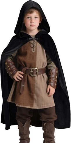 Renaissance Hooded Cape Witch Cloak Medieval for Boys Kids Halloween Costume in Saudi Arabia