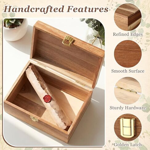 Novabright 3 Pack Wooden Keepsake Box, 3 Size Handmade Decorative Treasure Chest Box, Gift Ideas for Men & Women Jewelry Rings Storage in Saudi Arabia