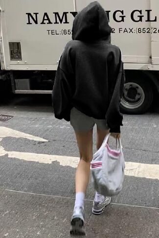 2026NEW Cotton Loose Drop Shoulder Pullover Hoodies for Women Streetwear Hooded Fleece Kangaroo Pocket Sweatshirt Top in Saudi Arabia