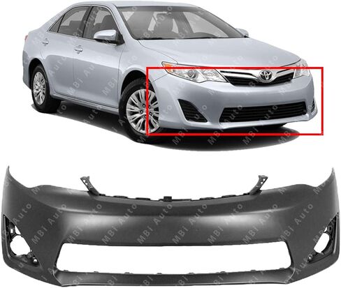MBI AUTO - Primered، غطاء المصد الأمامي لـ 2012 2013 2014 Toyota Camry & Camry Hybrid 12 13 14، TO1000378 in Saudi Arabia